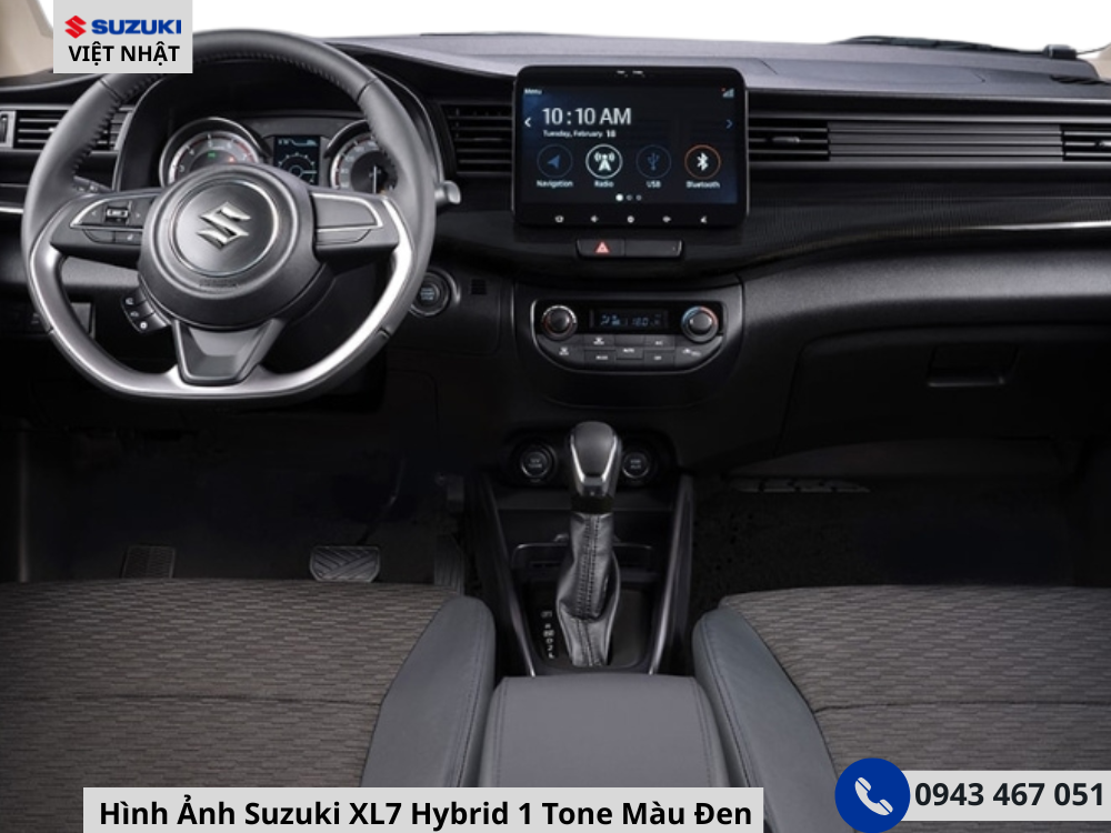 Hình Ảnh Nội Thất Suzuki XL7 Hybrid 1 Tone Màu Đen